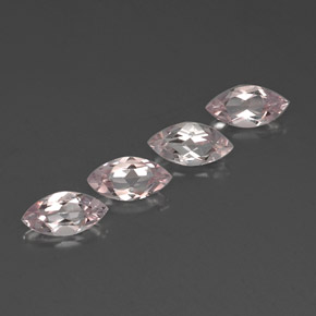 Pedras preciosas de Morganita Luz rosa natural de 2.06 ct, Marquesa, VVS