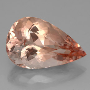 Morganita rosa natural 8,51ct, formato de pêra, VVS