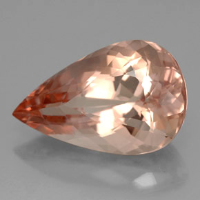 Morganita rosa natural 8,51ct, formato de pêra, VVS