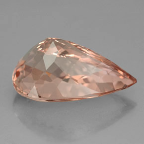 Morganita rosa natural 8,51ct, formato de pêra, VVS
