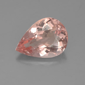 Morganita rosa natural 2,86ct, formato de pêra, IF