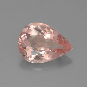 Morganita rosa natural 2,86ct, formato de pêra, IF