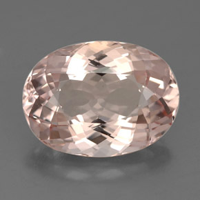 Morganita Salmão Natural 3.32ct, Corte Oval, IF