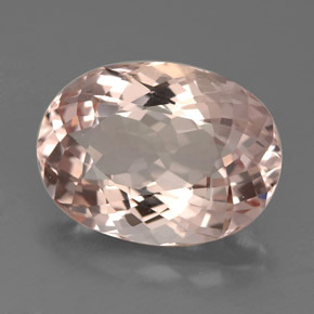 Morganita Salmão Natural 3.32ct, Corte Oval, IF