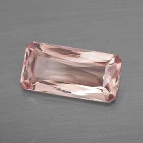 Morganita rosa natural 2,25ct, corte esmeralda, VVS-VS