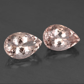 Pedras preciosas de morganita rosa natural de  ct, formato de pêra, VVS