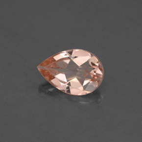 Morganita rosa natural 1,53ct, formato de pêra, VS