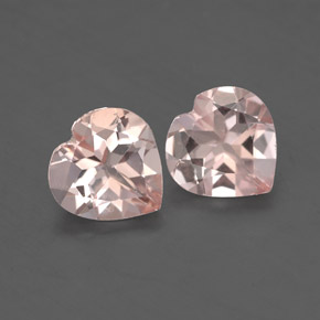 Pedras preciosas de morganita rosa natural de  ct, formato de coração, VS