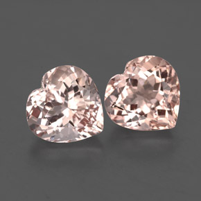 Pedras preciosas de morganita rosa natural de  ct, formato de coração, VS