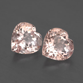 Pedras preciosas de morganita rosa natural de  ct, formato de coração, VS