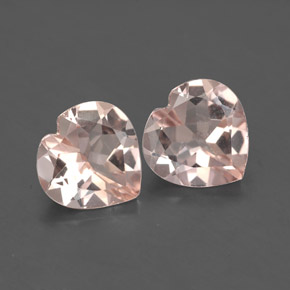 Pedras preciosas de morganita rosa natural de  ct, formato de coração, VS