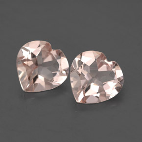 Pedras preciosas de morganita rosa natural de  ct, formato de coração, VS