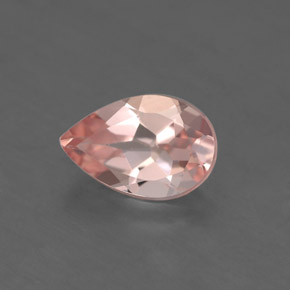 Morganita rosa natural 1,21ct, formato de pêra, VVS