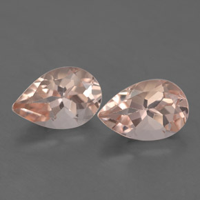 Pedras preciosas de morganita rosa natural de  ct, formato de pêra, VS