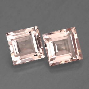 Pedras preciosas de morganita rosa natural de  ct, quadrado, VS