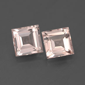 Pedras preciosas de morganita rosa natural de  ct, quadrado, VS
