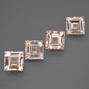 Pedras preciosas de morganita rosa natural de  ct, quadrado, VS