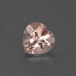 Morganita rosa natural 1,07ct, formato de coração, VS