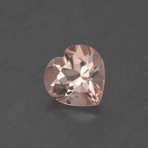 Morganita rosa natural 1,07ct, formato de coração, VS