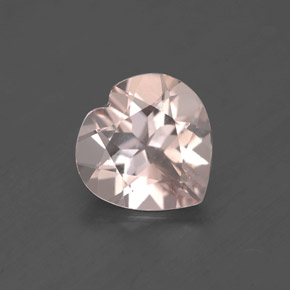 Morganita rosa natural 1,45ct, formato de coração, VVS-VS