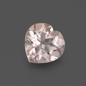 Morganita rosa natural 1,45ct, formato de coração, VVS-VS