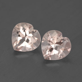 Pedras preciosas de morganita rosa natural de  ct, formato de coração, VVS-VS