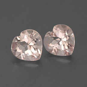 Pedras preciosas de morganita rosa natural de  ct, formato de coração, VVS-VS