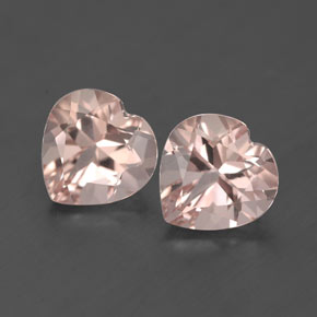 Pedras preciosas de morganita rosa natural de  ct, formato de coração, VVS-VS
