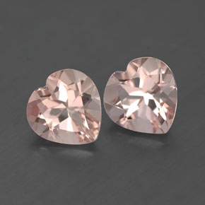 Pedras preciosas de morganita rosa natural de  ct, formato de coração, VVS-VS