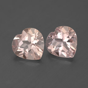 Pedras preciosas de morganita rosa natural de  ct, formato de coração, VVS-VS