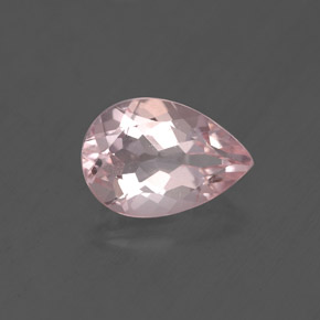 Morganita rosa natural 1,74ct, formato de pêra, VS
