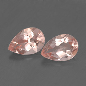 Pedras preciosas de morganita rosa natural de  ct, formato de pêra, VS