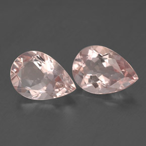 Pedras preciosas de morganita rosa natural de  ct, formato de pêra, VS