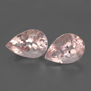 Pedras preciosas de morganita rosa natural de  ct, formato de pêra, VS