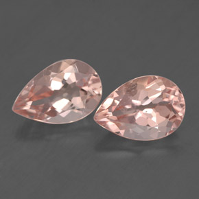 Pedras preciosas de morganita rosa natural de  ct, formato de pêra, VS