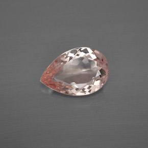 Morganita rosa natural 1,28ct, formato de pêra, VVS-VS