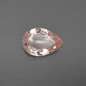 Morganita rosa natural 1,28ct, formato de pêra, VVS-VS