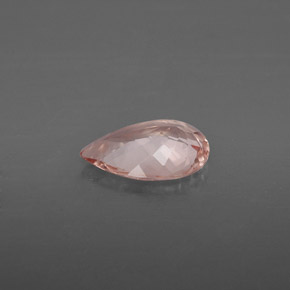 Morganita rosa natural 1,28ct, formato de pêra, VVS-VS