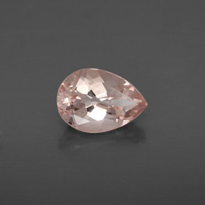 Morganita rosa natural 1,86ct, formato de pêra, VS