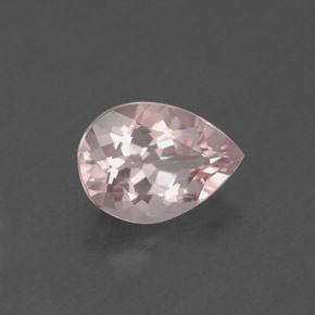 Morganita rosa natural 1,86ct, formato de pêra, VS