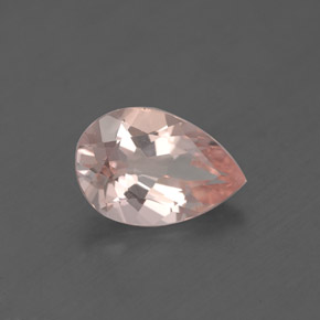 Morganita rosa natural 1,54ct, formato de pêra, VS