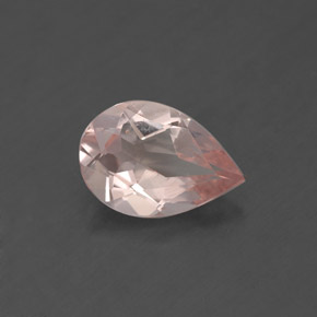 Morganita rosa natural 1,58ct, formato de pêra, VS
