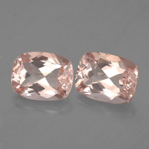 Pedras preciosas de morganita rosa natural de  ct, almofada cortada, VVS