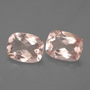 Pedras preciosas de morganita rosa natural de  ct, almofada cortada, VVS-VS