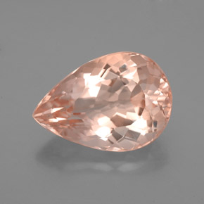 Morganita rosa natural 4,93ct, formato de pêra, VS