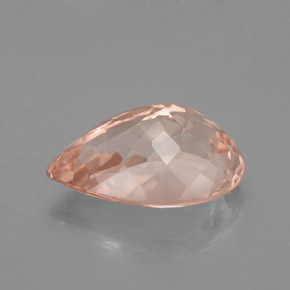 Morganita rosa natural 4,93ct, formato de pêra, VS