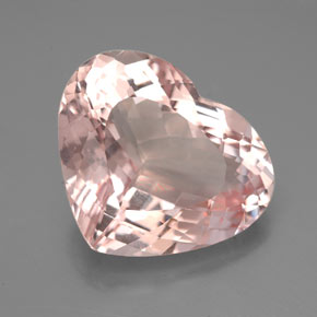 Morganita rosa natural 7,33ct, formato de coração, VVS-VS