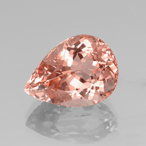 Morganita rosa natural 13,03ct, formato de pêra, VVS