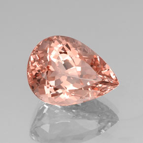 Morganita rosa natural 13,03ct, formato de pêra, VVS