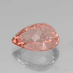 Morganita rosa natural 13,03ct, formato de pêra, VVS